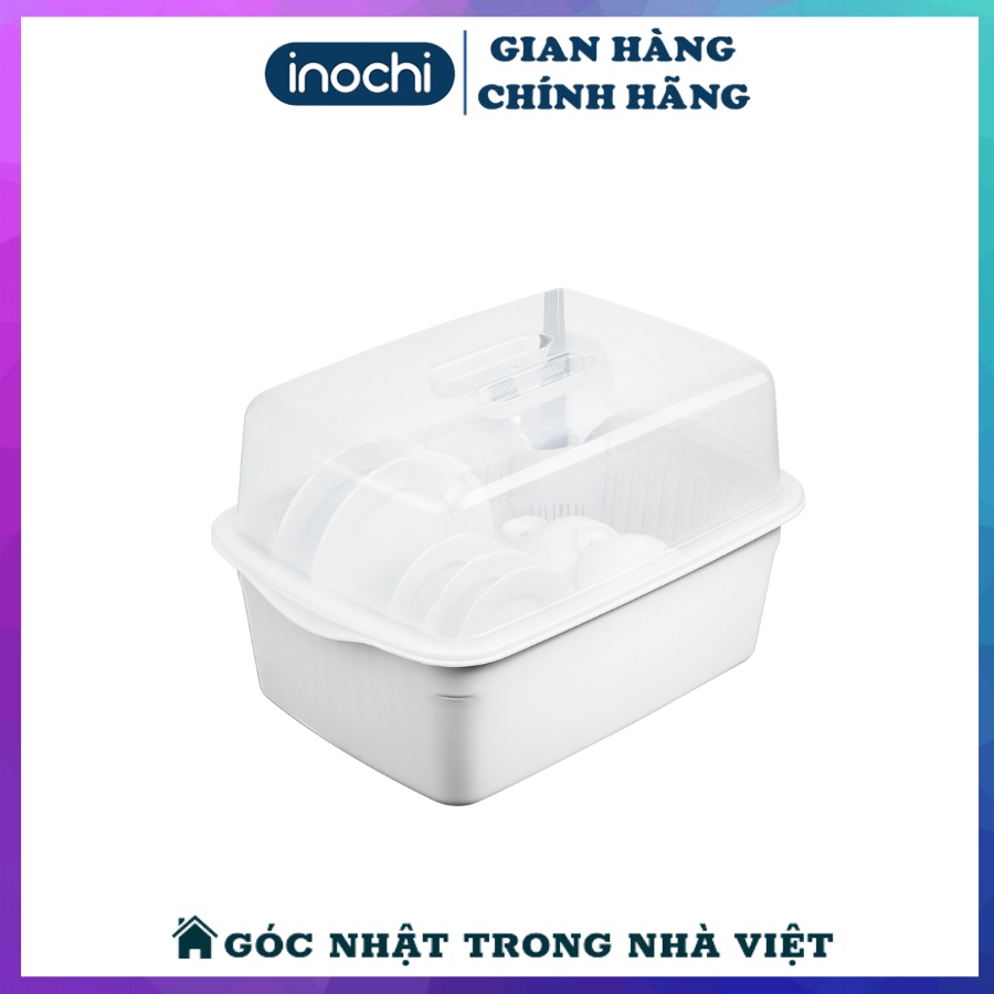 Rổ Úp Chén Bát Inochi Có Nắp Kháng Bụi, Thoát Nước