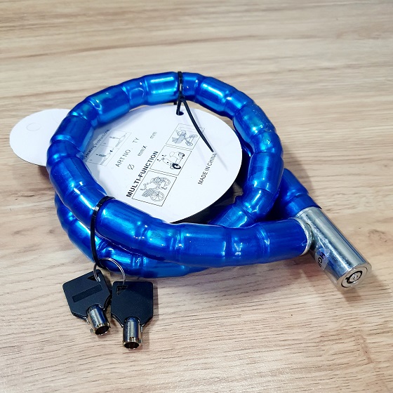 [HCM]Khóa Dây Thép Vòng Khúc Cho Xe Máy Dài 80cm Đường Kính 25mm( loại To)