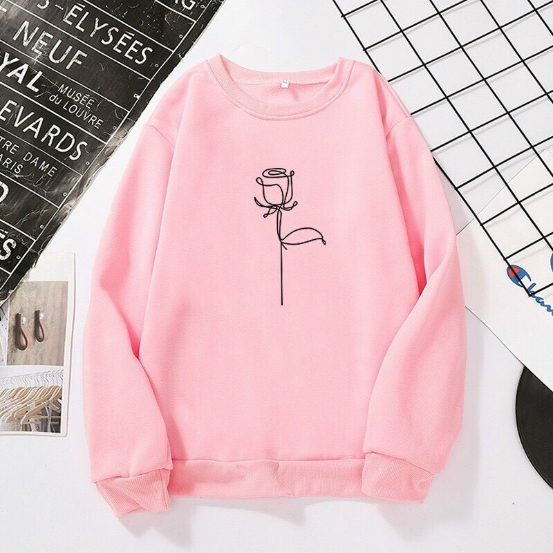 Áo Thun Hoodie Hoa Hồng Nhỏ Form Nam Nữ MTB