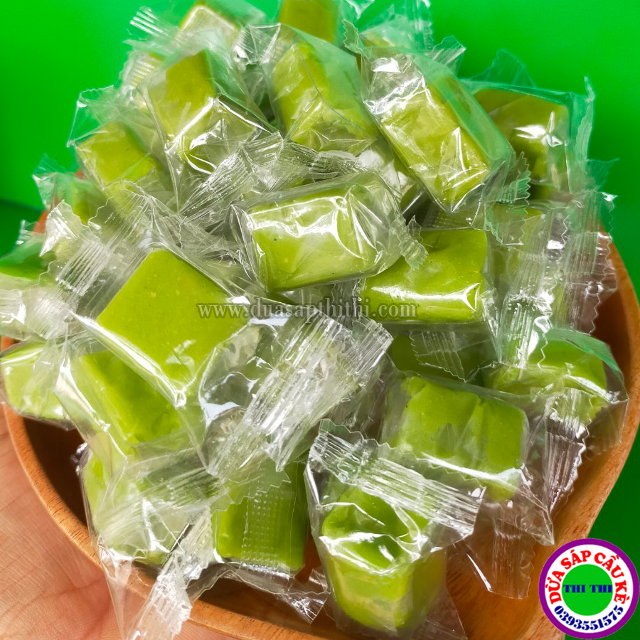 150gr kẹo dừa sáp vị lá dứa