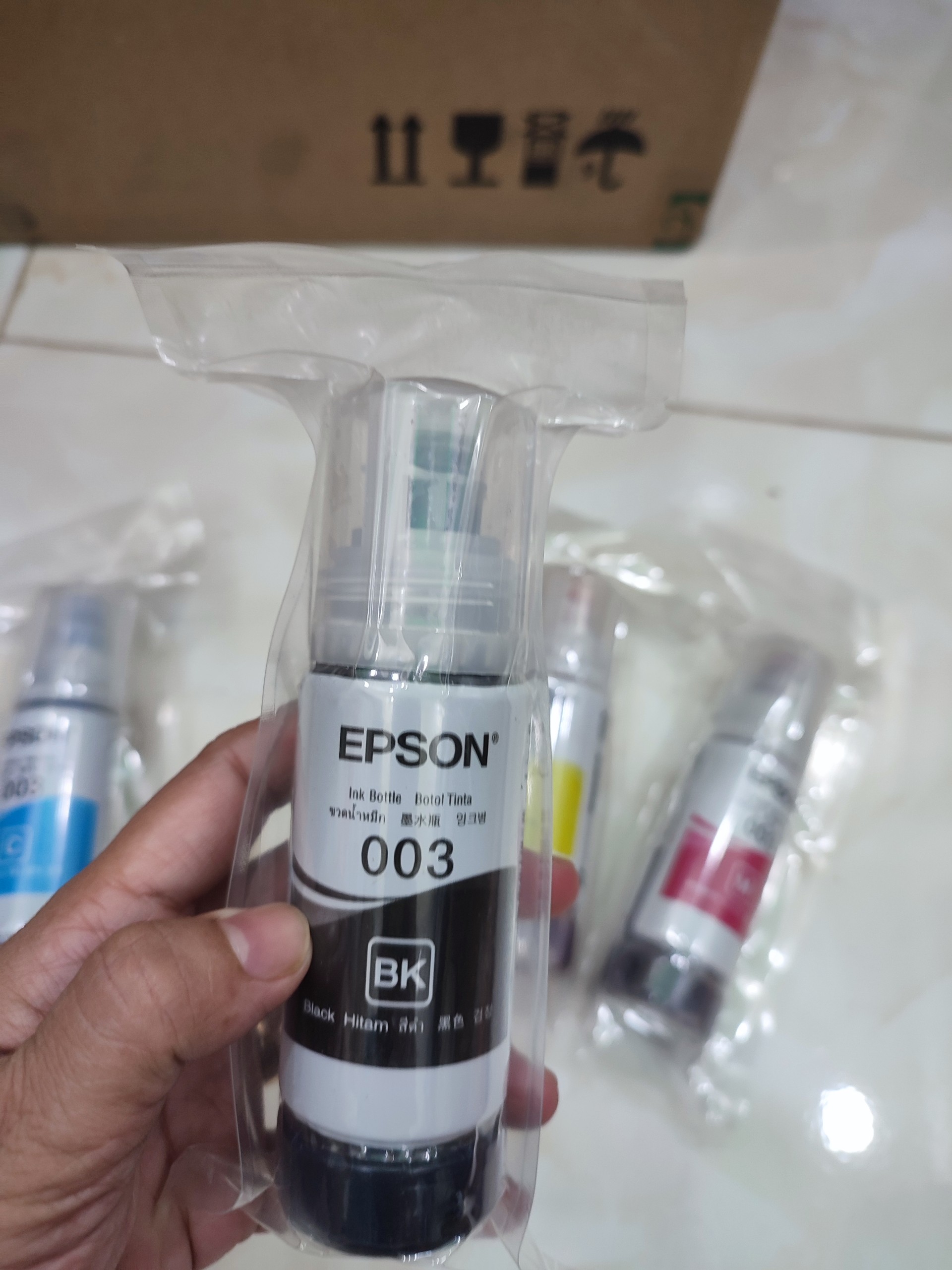 Mực 003 màu đen dành cho máy in Epson L1110, L3110, L3210, l1210, L1250, L3250