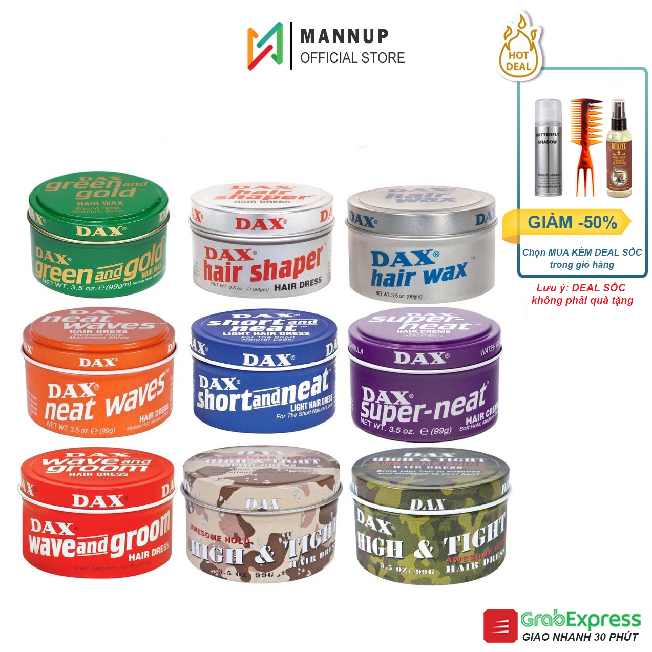 Sáp vuốt tóc dax hair wax & pomade 99g