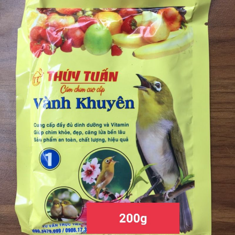 Vành Khuyên 1 Thúy Tuấn 200G- Giúp Chim Thay Lông- Hót Căng