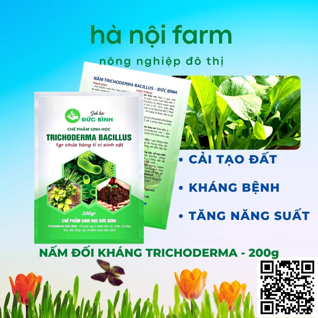 Men ủ sinh học trichoderma bacililus gói 200g, tricho đức bình