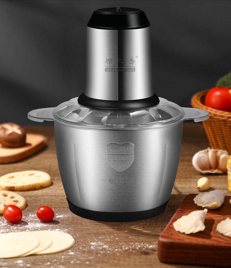 Máy xay tỏi ớt, Máy xay thịt đa năng cối inox M157 1.8L - Công suất 300W