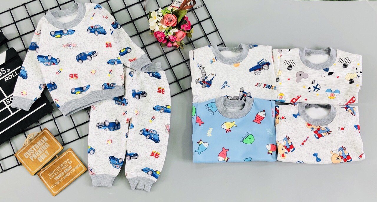 Sét 5 bộ nỉ lông chui đầu cho bé (KÈM QUÀ TẶNG)