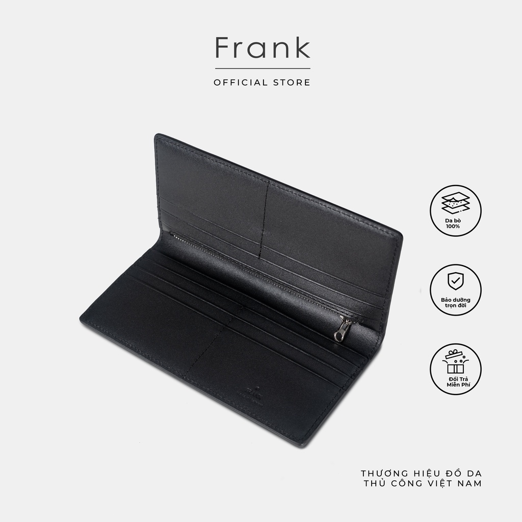 Ví Dài Da Bò Epsom Stripe Long Wallet Thương Hiệu Frank
