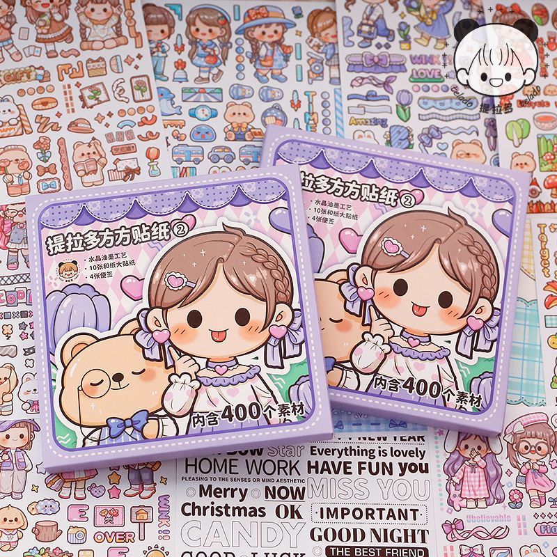Washi Tape TELADO xinh xắn, Set 20 tấm sticker họa tiết Tirado dễ thương, Đồ chơi Hình dán DoDoJam siêu cute