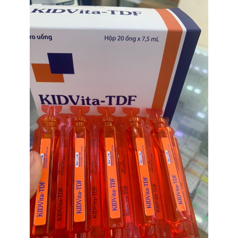 KIDVita TDF hộp 20 ống x 7,5ml giúp bổ sung vitamin và các loại acid amin
