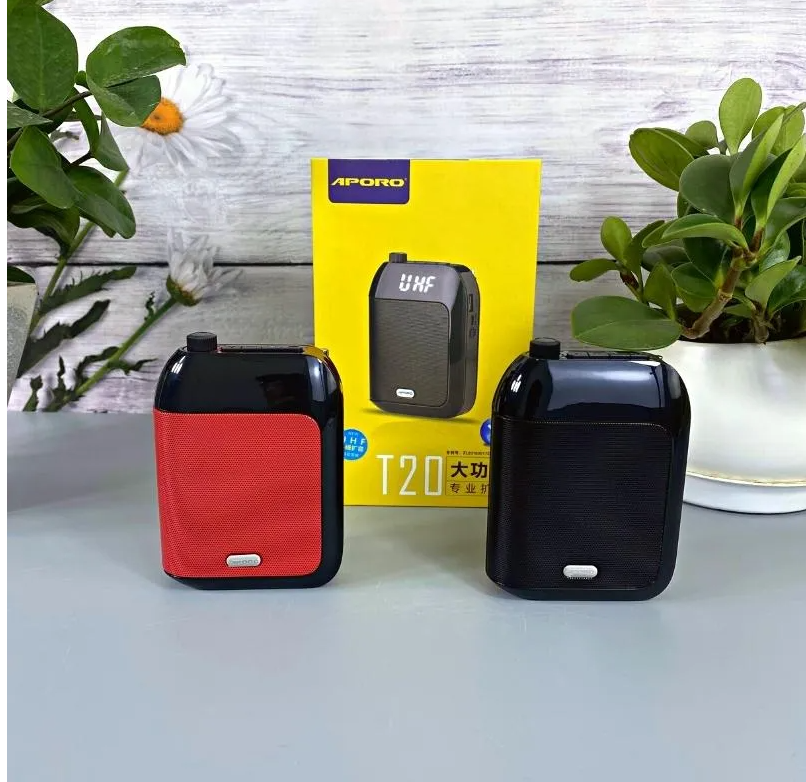 Máy trợ giảng không dây Aporo T20 UHF, 2 mic, có bluetooth