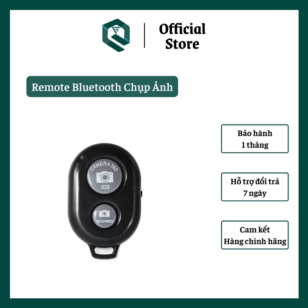 Remote bluetooth chụp ảnh từ xa nhỏ gọn tiện lợi - điều khiển hỗ trợ chụp hình quay video cho tripod, giá đỡ điện thoại