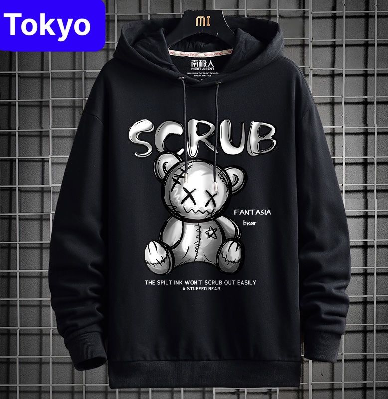 ÁO KHOÁC HOODIE NAM NỮ GẤU SCRUB CHẤT NỈ DÀY PHOM FORM RỘNG CHỐNG NẮNG NÓNG ĐÔNG HÈ PHONG CÁCH SÀNH ĐIÊU MỚI TOKYO FASHION