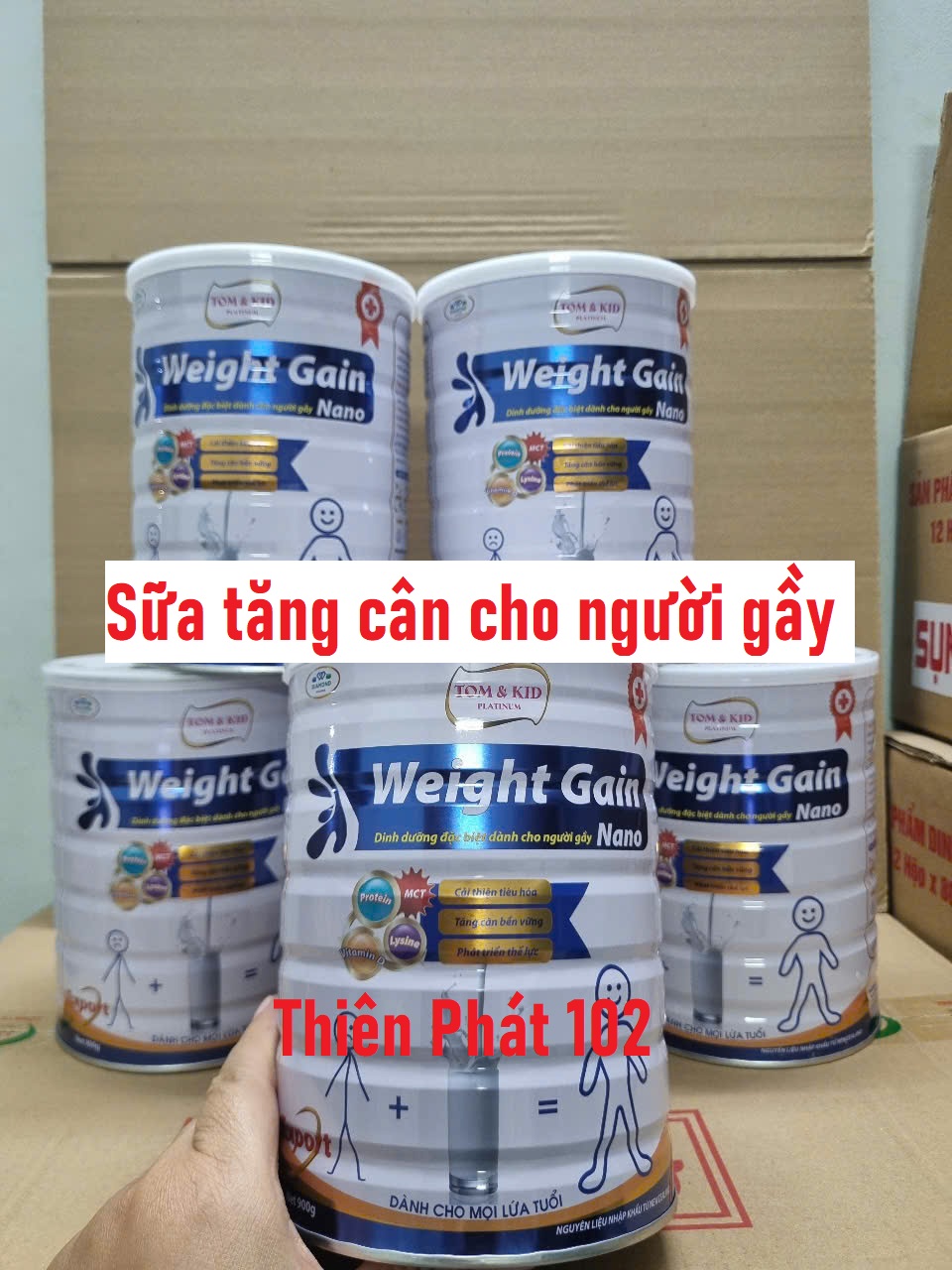 (Giá khuyến mãi số lượng có hạn) Sữa bột tăng cân cho người gầy Weight Gain Nano (HSD 2027)