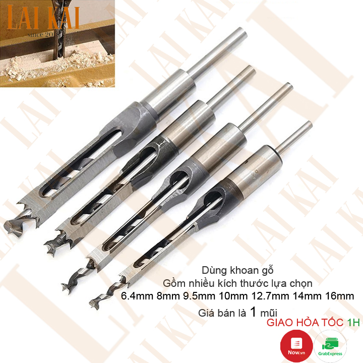 [HCM]Mũi khoan gỗ đục mộng vuông