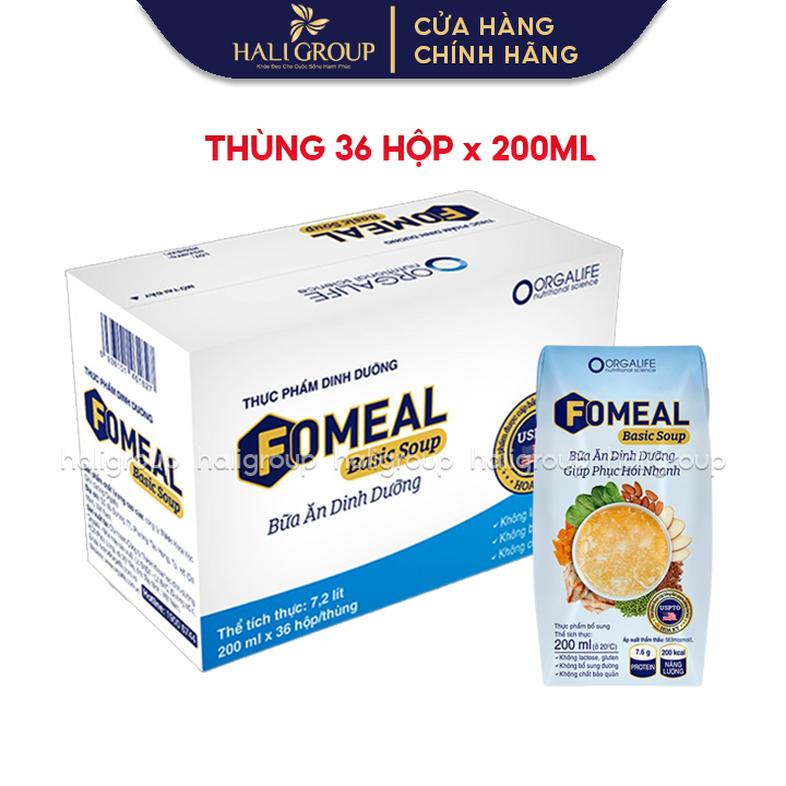 Thùng 36 Hộp x 200ml Fomeal Basic Soup
