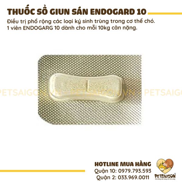 Thuố.c sổ giun endogard 10 dành cho chó