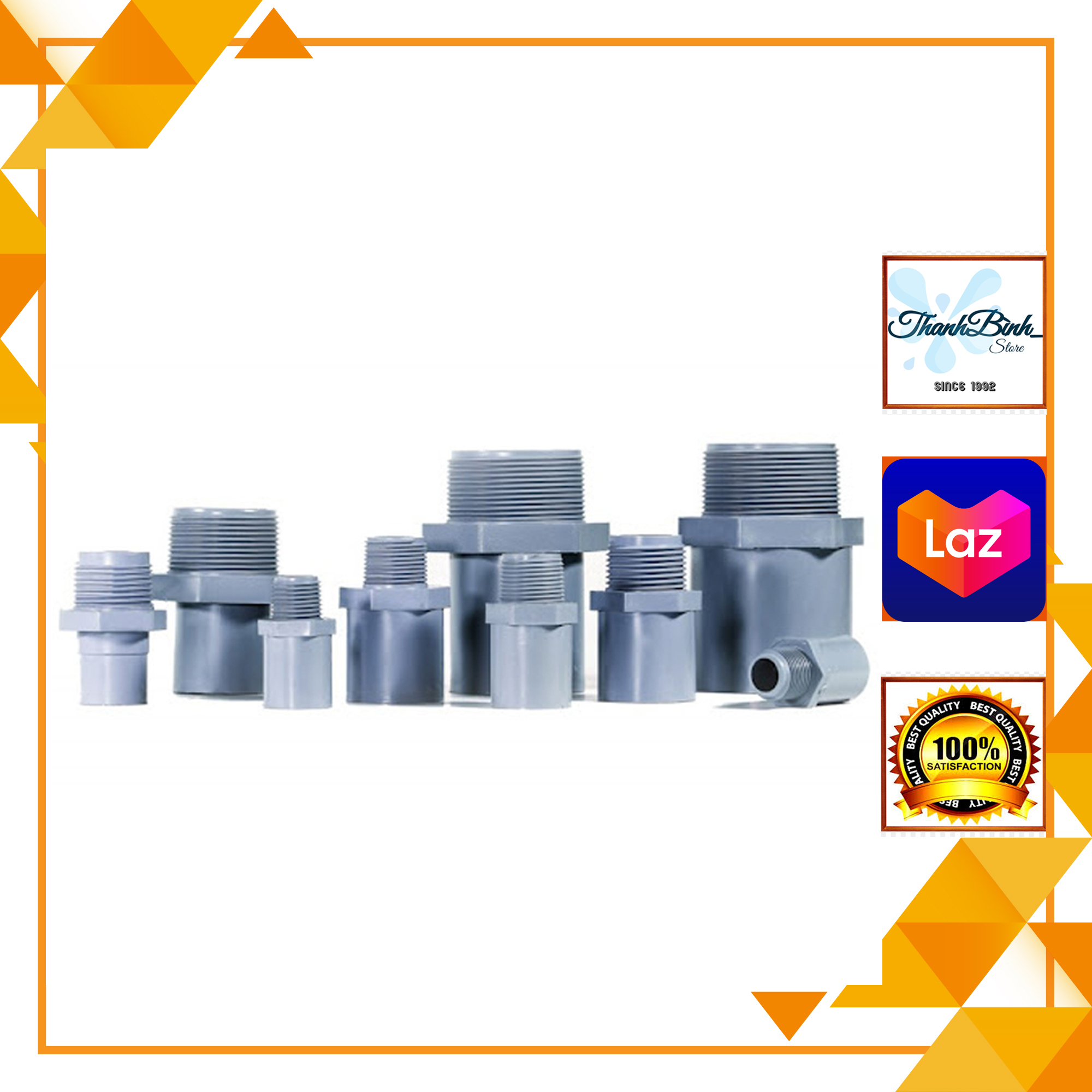 Ren ngoài lắp máy bơm nước pvc/ ren máy bơm pvc asico