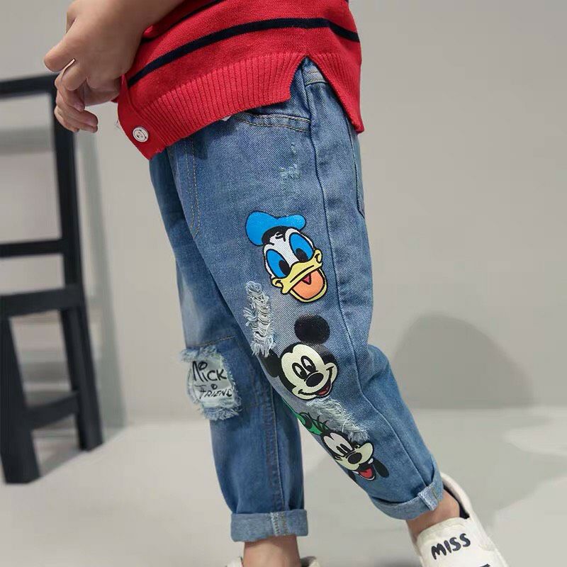 Quần jeans xước cho bé trai