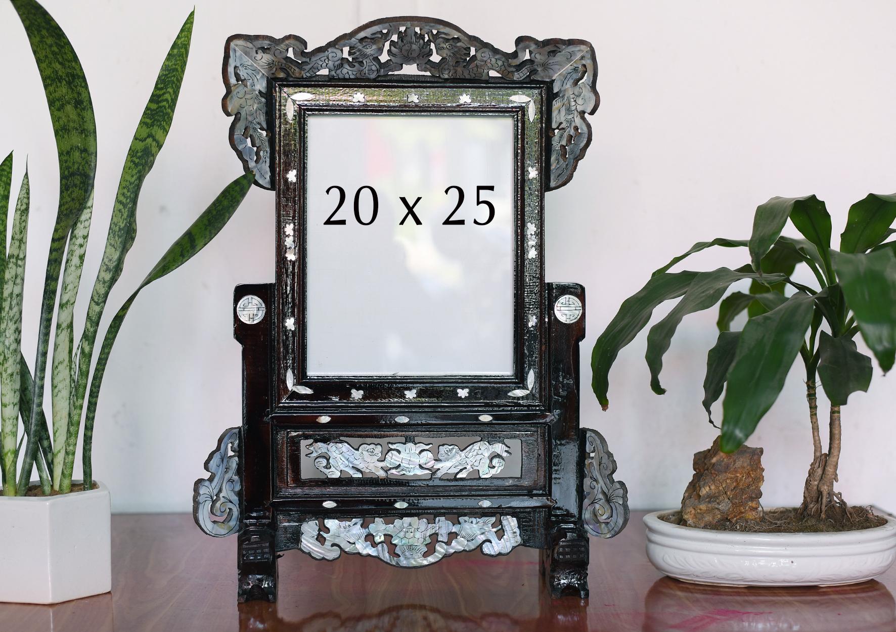 Khung hình thờ gỗ tràm 20x25