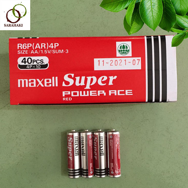 20 viên pin AA Maxell chất liệu cacbon 1.5V chính hãng cao cấp