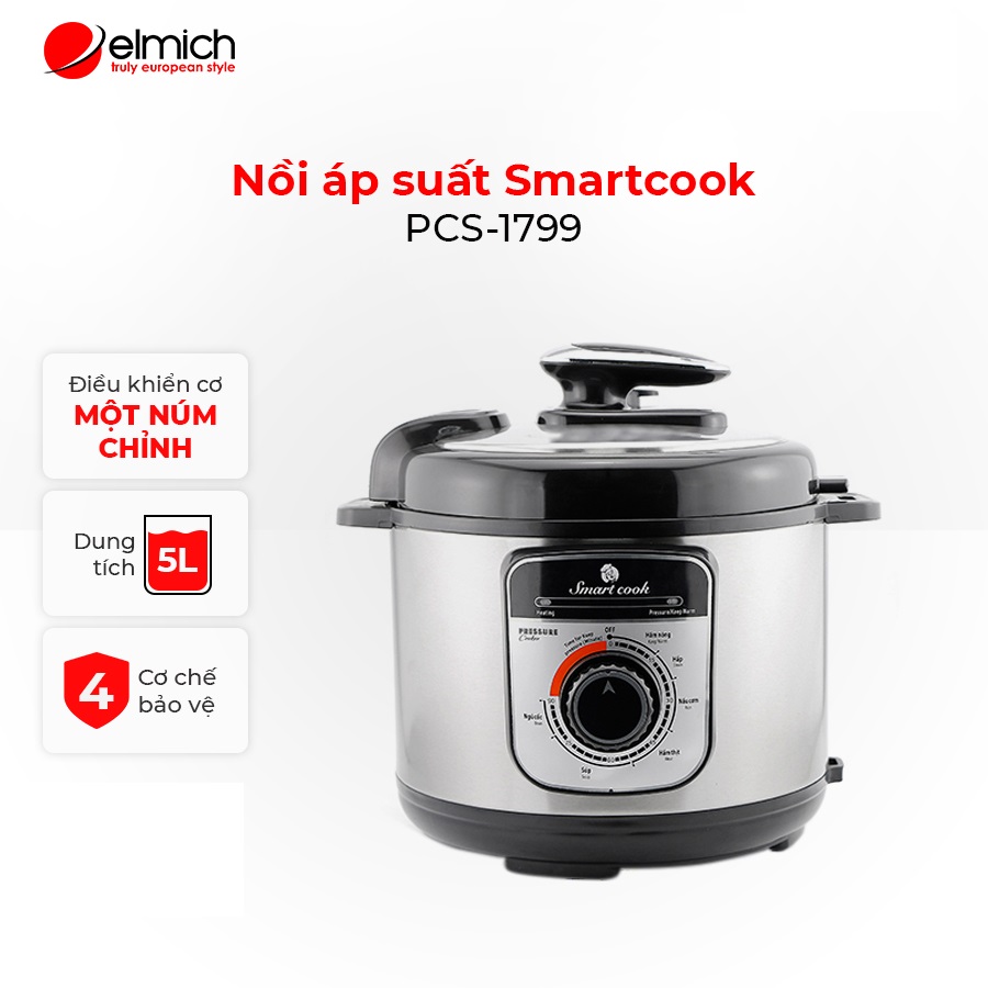 Nồi áp suất cao cấp đa chức năng smartcook 5l pcs-1799