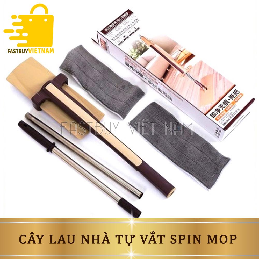 Cây Lau Nhà Thông Minh Tự Vắt, Chổi Lau Nhà Tự Vắt Spin Mop Kèm 2 Miếng Bông Lau Tiện Dụng , Thiết Kế Nhỏ Gọn , Luồn Lách Cả Những Góc Hẹp Nhất