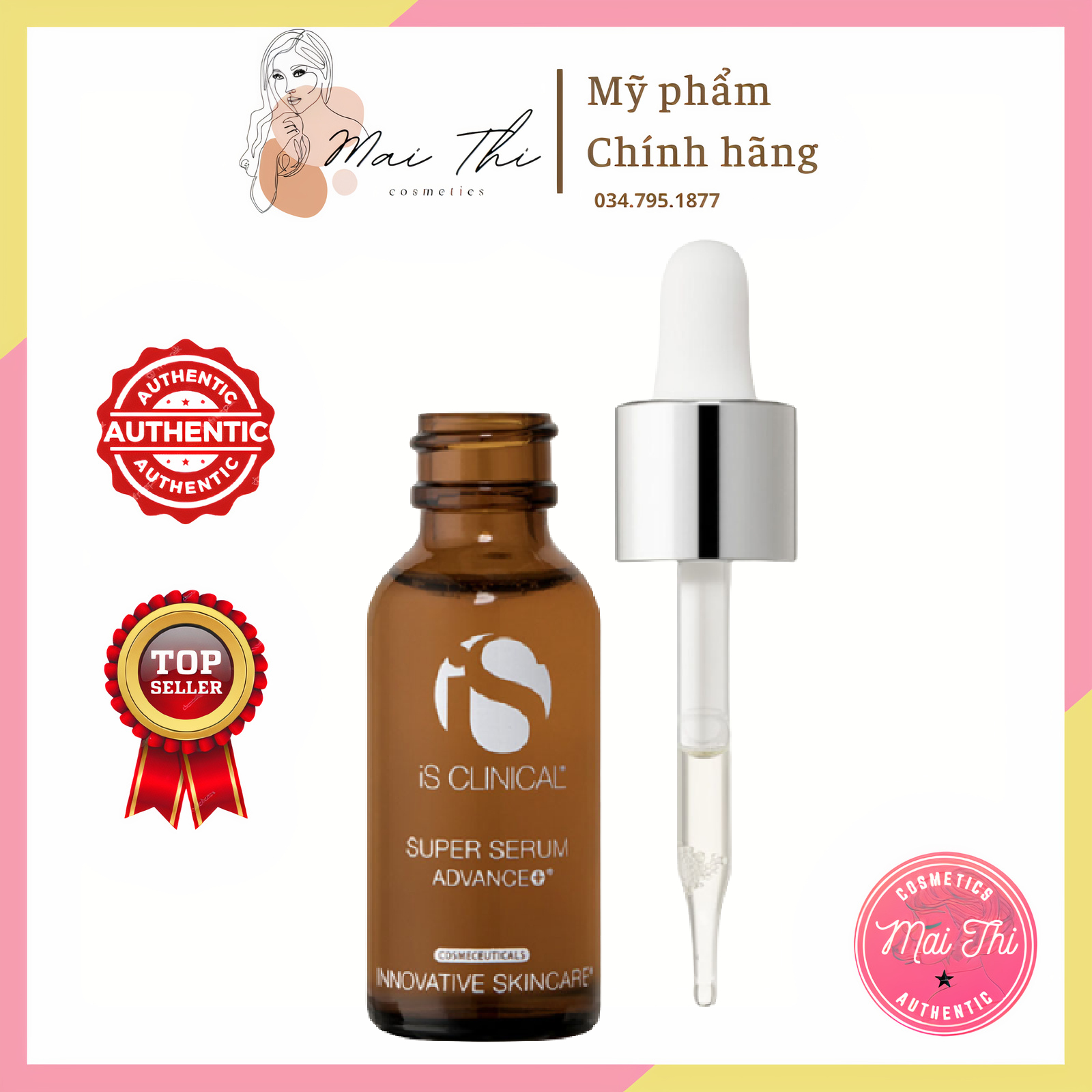 Serum dưỡng trắng, mờ thâm, ngừa sẹo và chống lão hóa mạnh mẽ iS Clinical Super Serum Advance+ 30ml