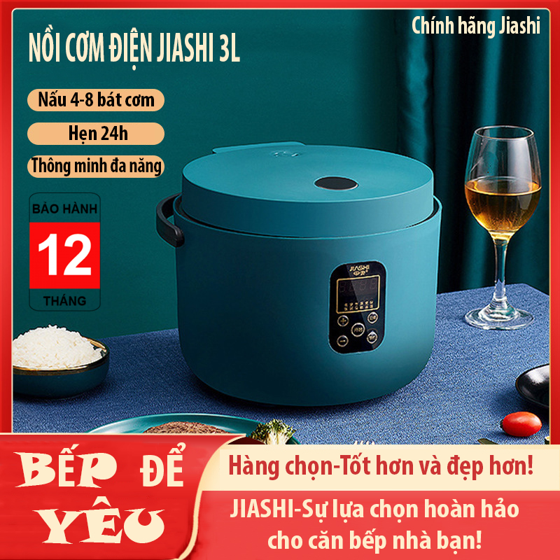 Nồi cơm điện jiashi, nồi cơm jiashi, nồi jiashi, nồi điện jiashi, nồi cơm điện tử mini đa năng giá rẻ jiashi 3l 6 chức năng cho 1-3 người hàng nội địa cao cấp ncd03