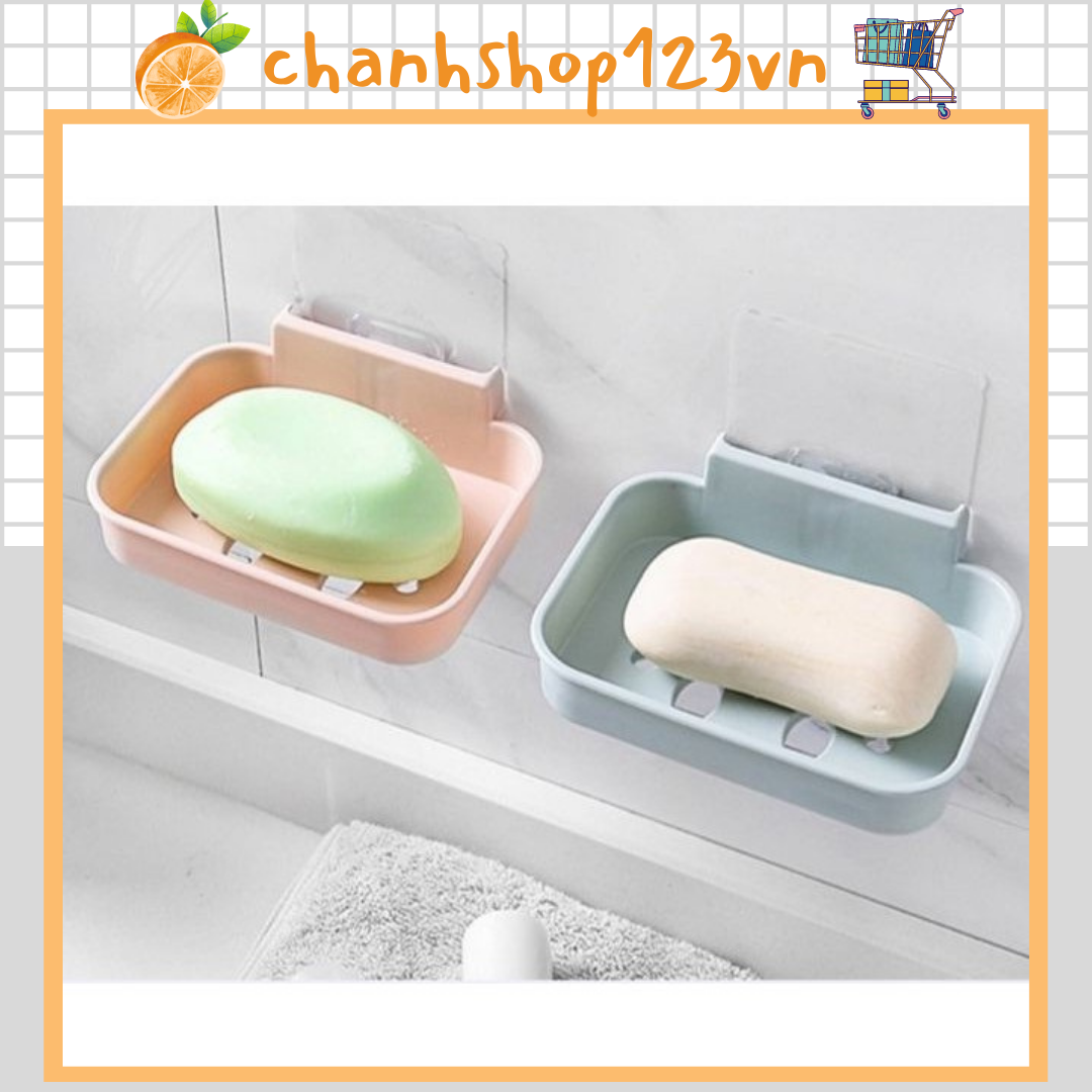 Khay đựng xà bông, miếng rửa chén mặt cười dán tường, đồ dùng tiện dụng nhà bếp nhà tắm - 10120