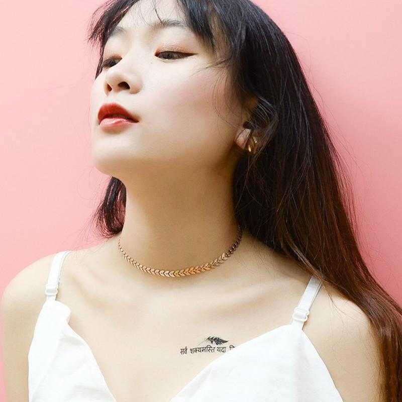 Dây chuyền choker titan ko đen cao cấp tt 2186