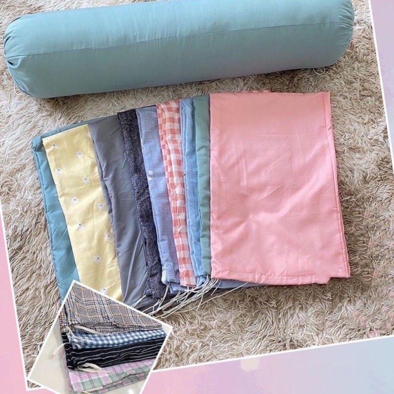 Vỏ gối ôm theo bộ cotton poly, cotton tici nhập khẩu shoptrangheo