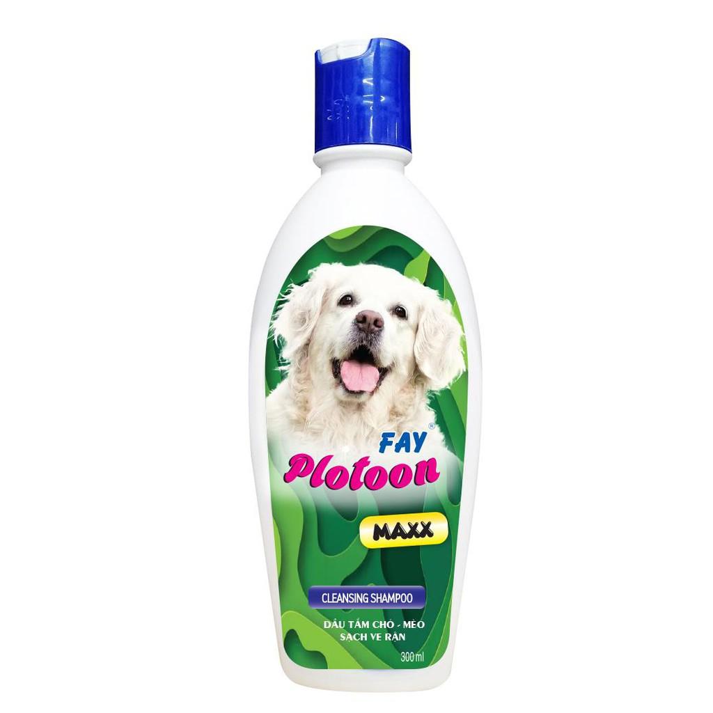 Fay Plotoon Maxx 300ML Dầu tắm, sạch ve, giảm rụng lông, mượt lông, khử mùi hôi cho chó