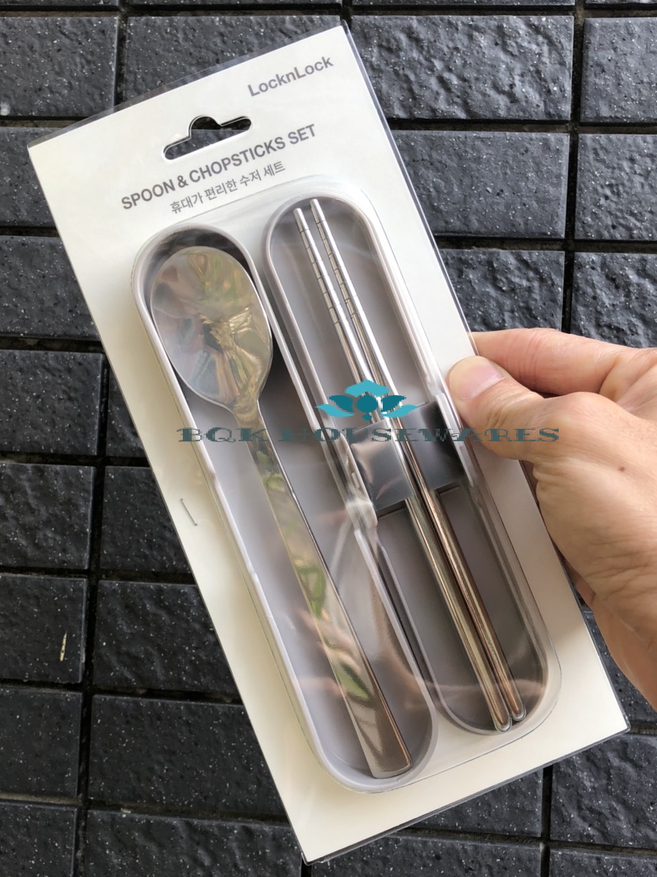 Bộ muỗng đũa bằng thép không rỉ Lock&Lock HPL105 - có hộp kèm theo