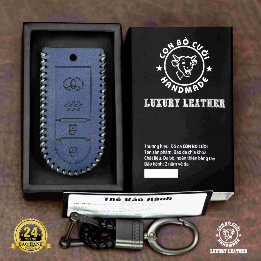 Bao Da Chìa Khóa Toyota Rush 2018-2020, Wigo 2020 [ Bảo Hành 2 năm]🐂 Da bò 100%  Bao Da Chìa Khóa Ô Tô Xe Máy