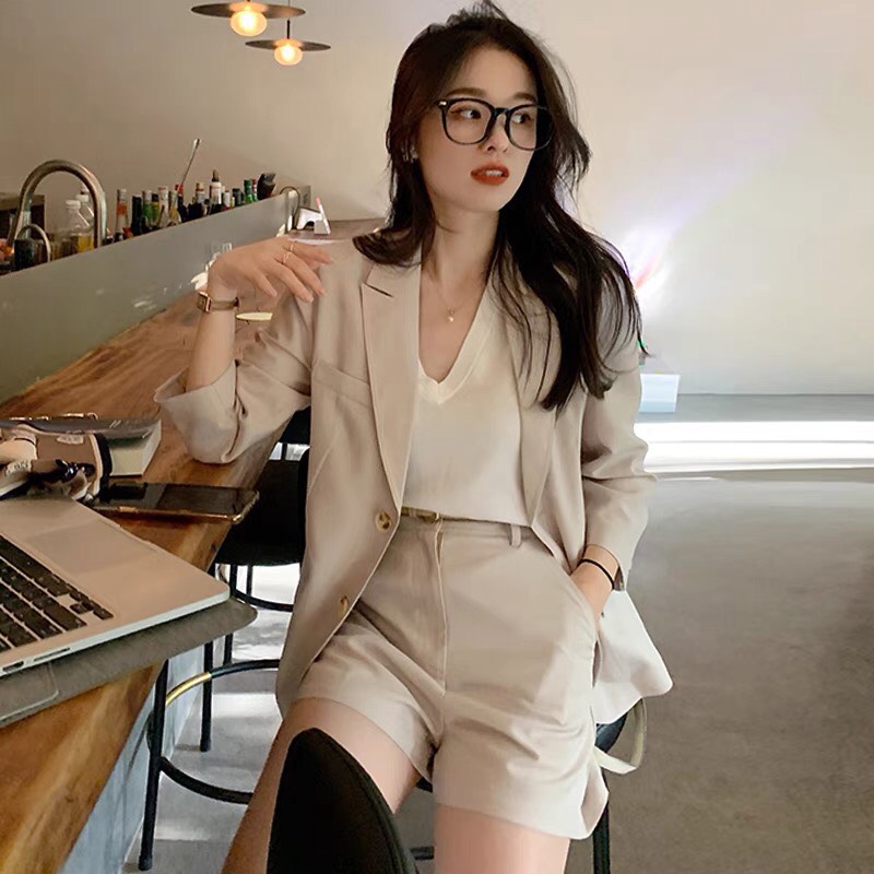 Séc áo vec trơn + quần đùi năng động cá tính