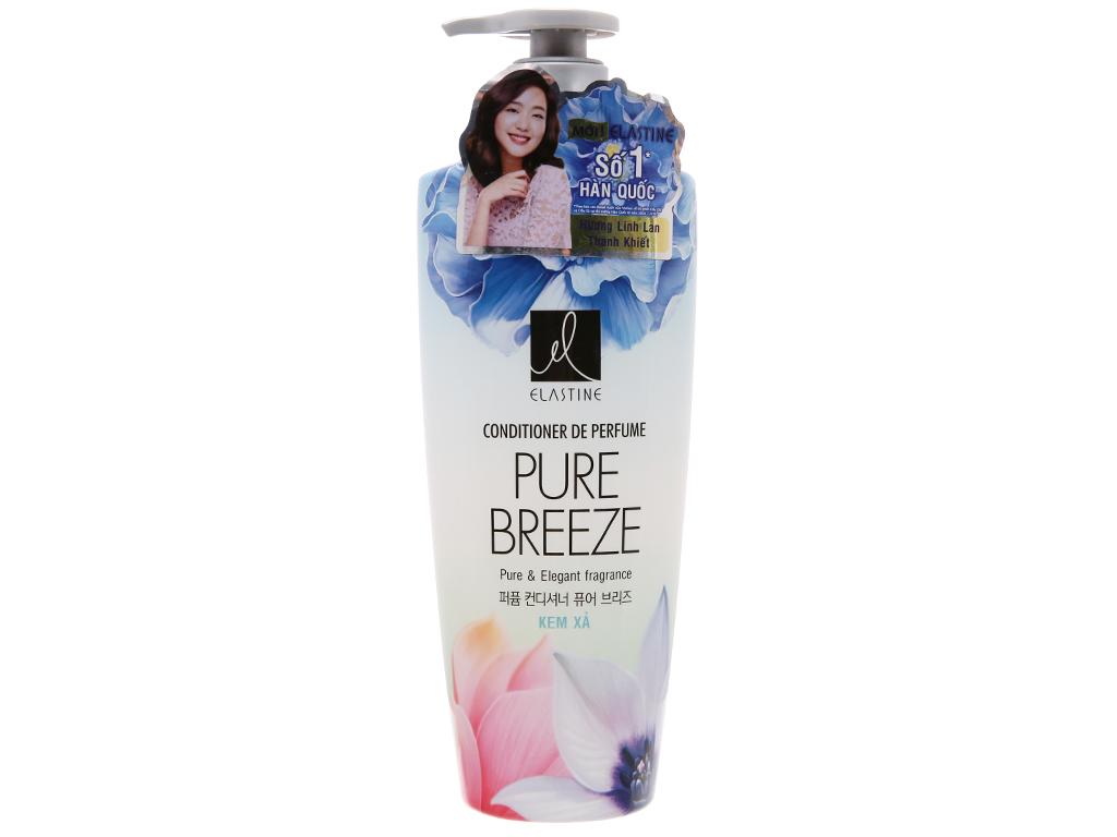Kem xả nước hoa Elastine Pure Breeze óng mượt chắc khoẻ 600ml