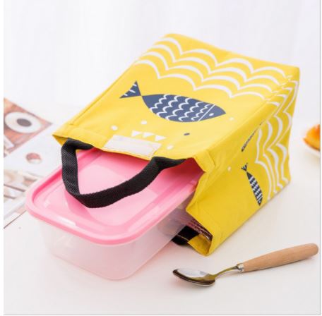 Túi Giữ Nhiệt Đựng Hộp Cơm Vintage Dây Rút Chống Thấm