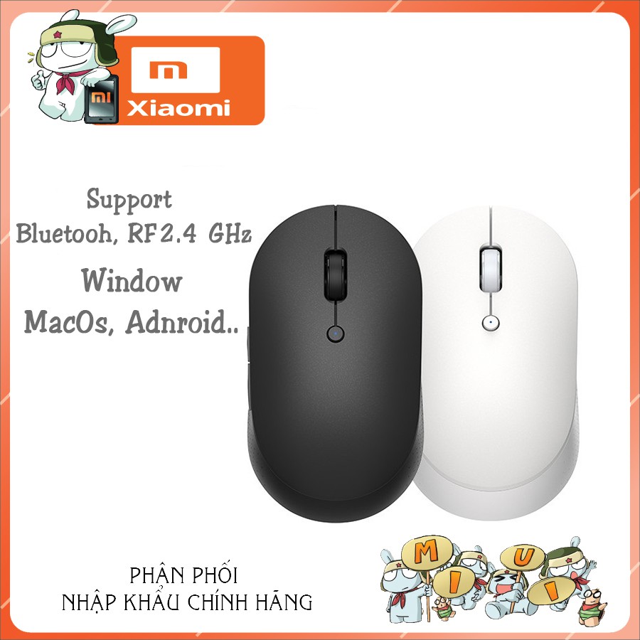 Chuột không dây Xiaomi Silent Edition Dual Mode Wireless, Hỗ trợ Macbook, Máy tính bảng