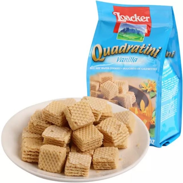 Bánh xốp Quadratini vani hiệu Loacker 250g Nhập Khẩu Ý