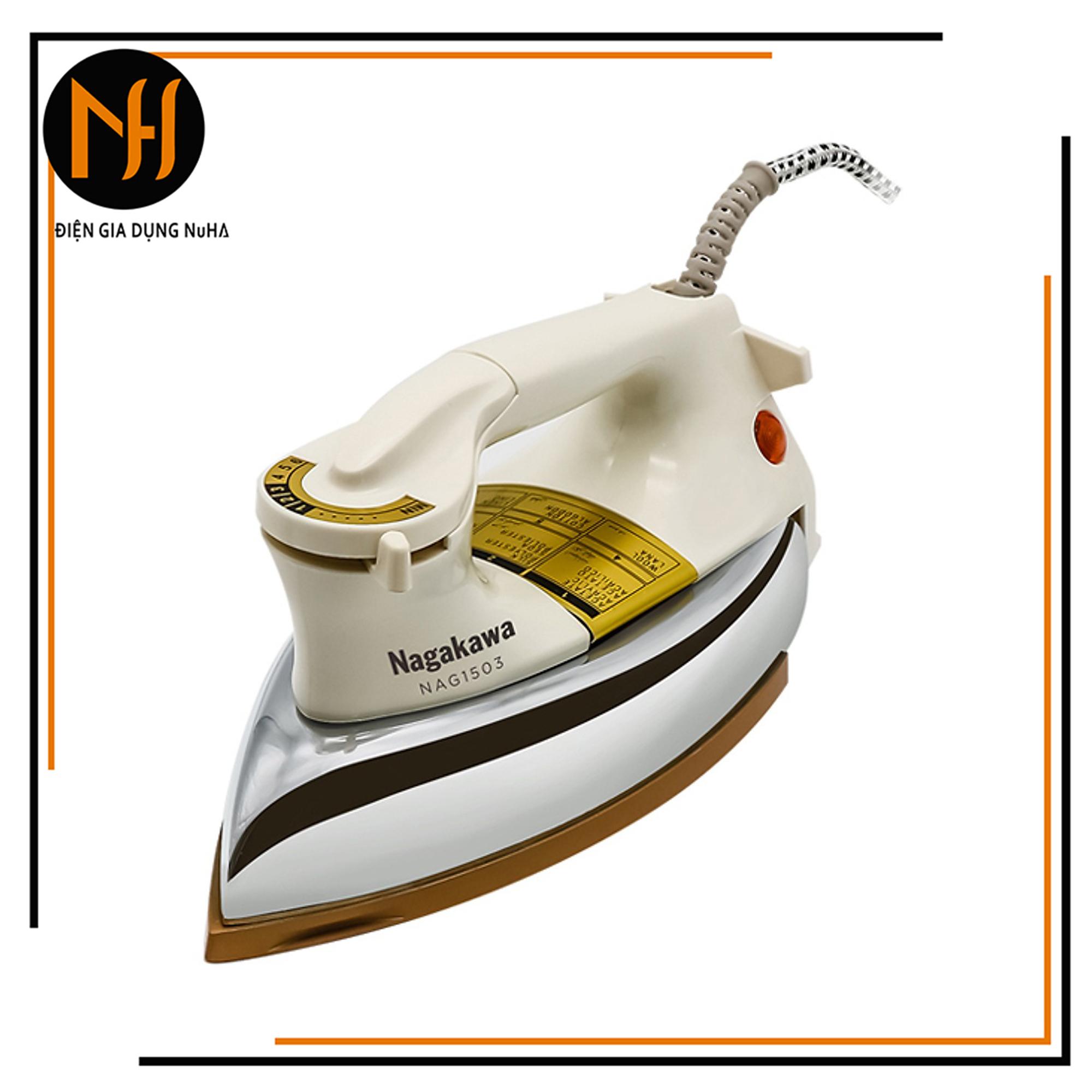 Bàn ủi NAG-1503/ matika MTK2922 mặt đế phủ chống dính Ceramic cảm biến nhiệt ngắt an toàn công suất 2200W