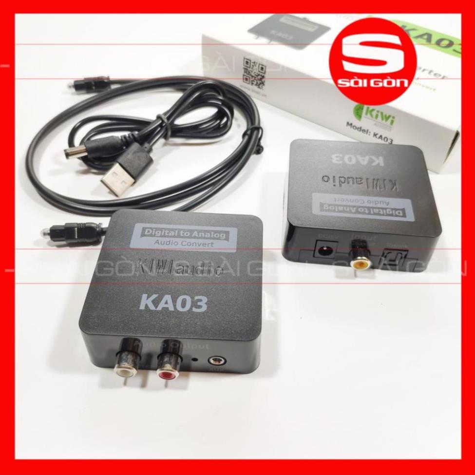 Bộ chuyển đổi âm thanh optical quang học ra av sang audio kiwi ka03 pro - bh 12 tháng