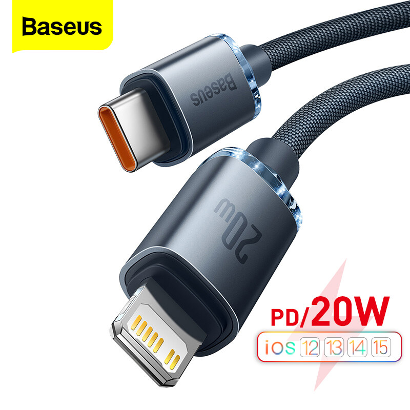 Cáp sạc iphone baseus cáp pd usb c 20w cho 13 14 pro max 11 12 pro xs max xr cáp sạc nhanh mini loại c cho ipad dây dữ liệu usbc