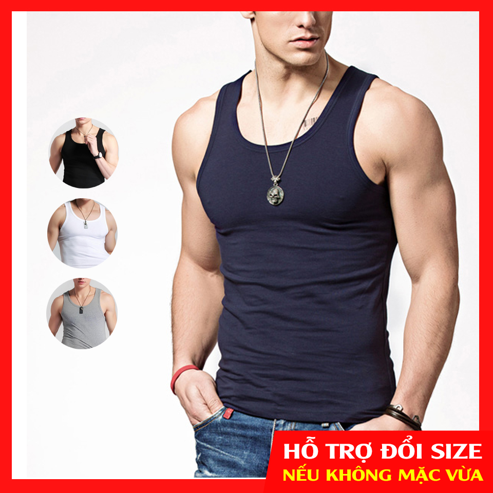 Áo ba lỗ nam,áo 3 lỗ nam tập gym, áo lót sát nách balo nam vải thun chất liệu cotton