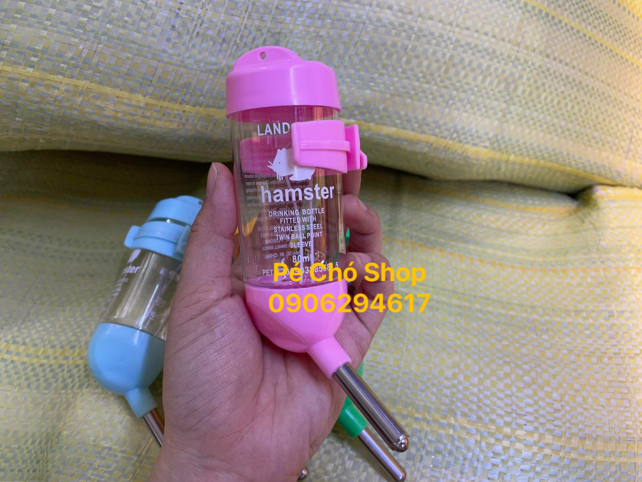 [HCM]Bình nước bi cho thú cưng 80ml thích hợp cho hamster sóc thiết kế nhỏ nhắn xin xắn hết nước chỉ cần châm vào