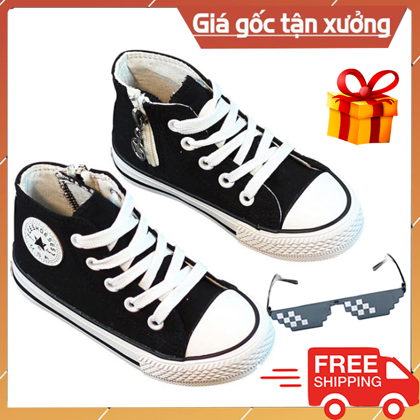 [FREESHIP + ÁP MÃ GIẢM 10%] [Tặng Kính ThugLife] Giày Trẻ Em Cao Cổ Kazoo Garden Chất Liệu Vải Canvas Đế Cao Su Êm Chân Nhiều Màu Nhiều Size Lựa Chọn