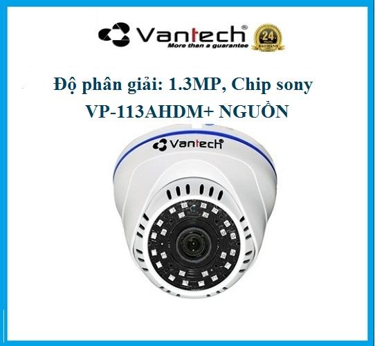 HCMCamera AHD Dome hồng ngoại VANTECH VP-113AHDM+NGUỒN