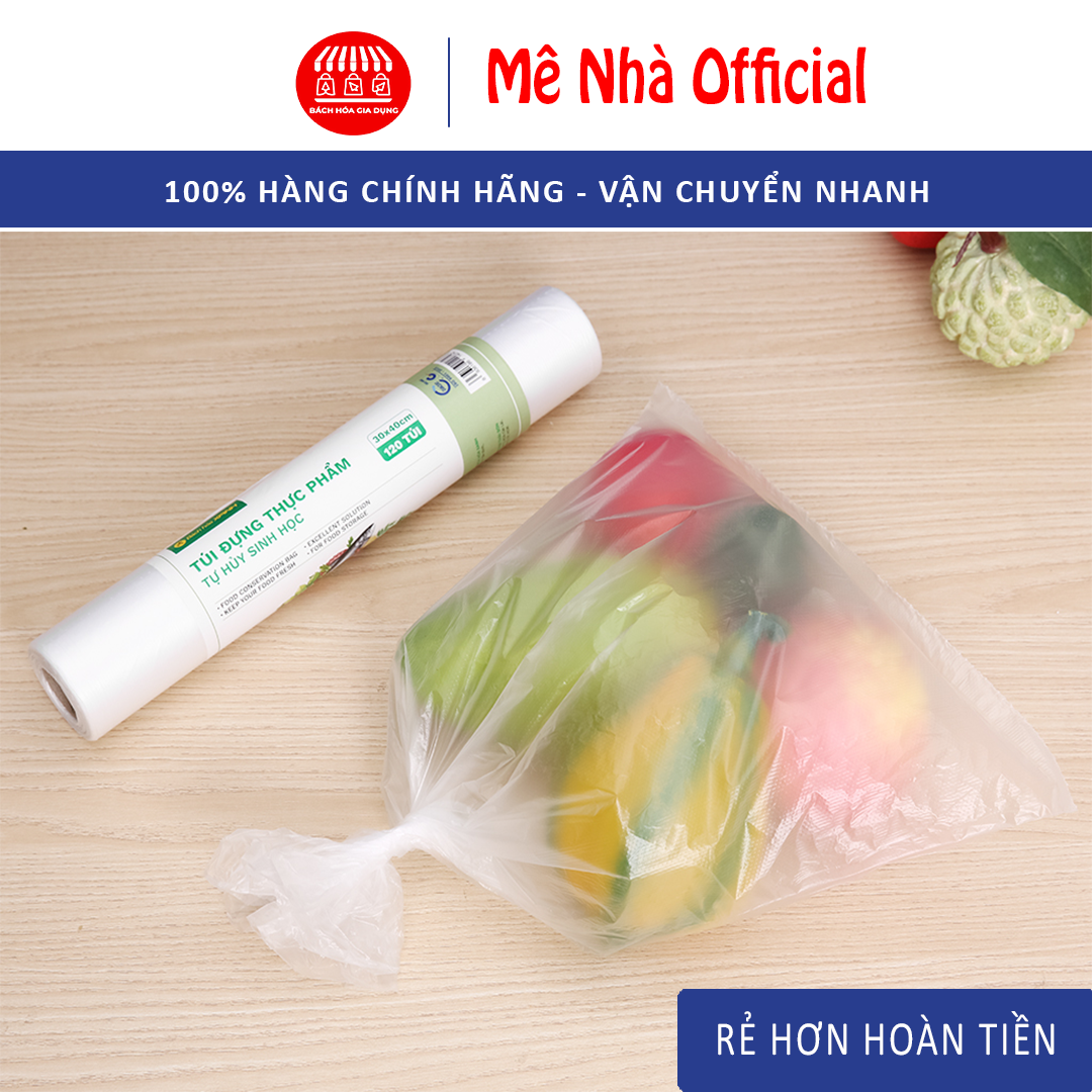Cuộn Túi Đựng Thực Phẩm Tanplas Sinh Học Tự Hủy, Túi Bảo Quản Thực Phẩm An Toàn, Không Chất Gây Hại, 4 Kích Cỡ