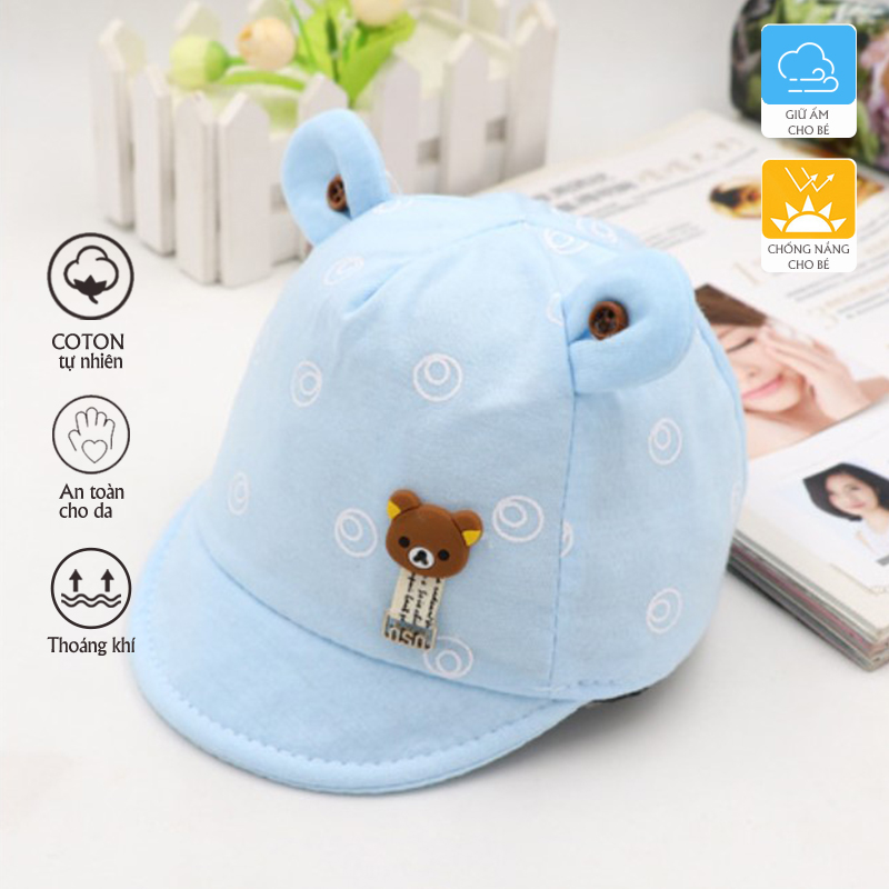 [HCM]Mũ lưỡi trai phong cách cho bé trai bé gái siêu dễ thương từ 0-6 tháng chất vải cotton mềm mại thiết kế họa tiết tai thỏ cực đáng yêu HOT
