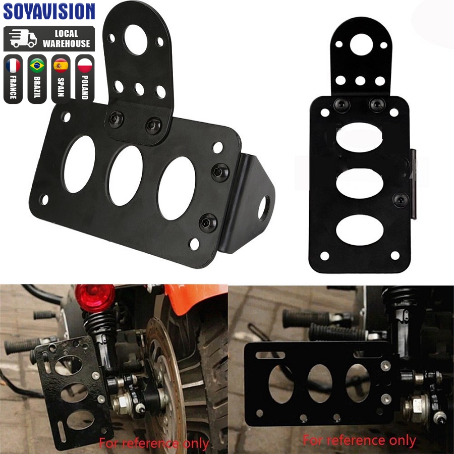 Đối với Harley kim loại trục bên núi Scooter xe máy giấy phép chủ tấm xe máy Phụ kiện tấm phía sau đèn hậu khung màu đen