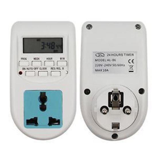 Ổ cắm hẹn giờ bật tắt thiết bị điện al06 (10A/220V), ổ cắm điện đa năng, o cam dien thong minh, timer hẹn giờ, cong tac hen gio kg36t